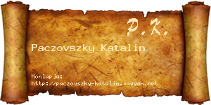 Paczovszky Katalin névjegykártya