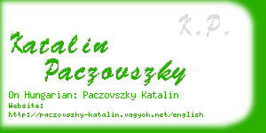 katalin paczovszky business card